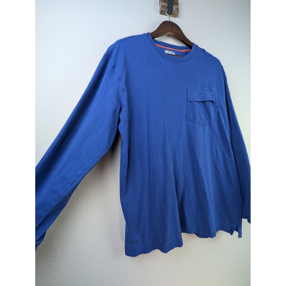 Duluth Trading Co Spillfighter Longtail T Shirt Mens M Blue Long Sleeve 73282 - Picture 2 of 9